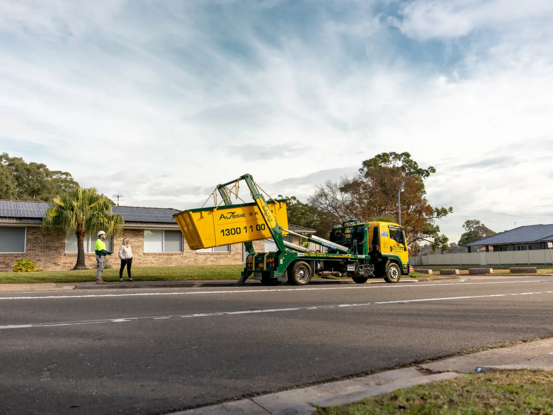 Skip bin delivered to a Sydney residential property